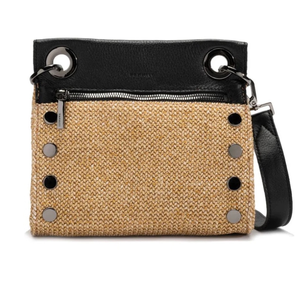Hammitt Women's Tony Small Studded Raffia Crossbody Bag, NWOT